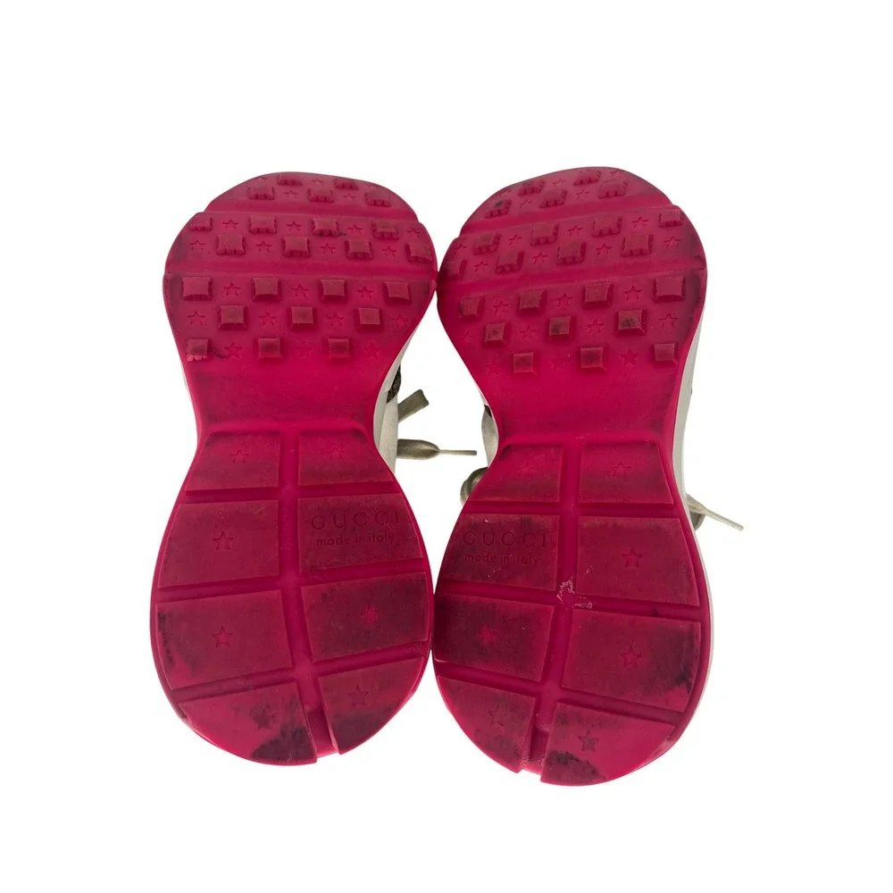 Gucci GG Rhyton Sneakers GG Supreme Canvas Pink Blue‎ Size 38